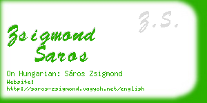 zsigmond saros business card
