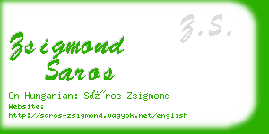 zsigmond saros business card